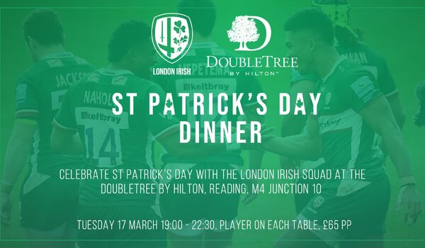 12 days to go until London Irish St Patrick's Day Dinner